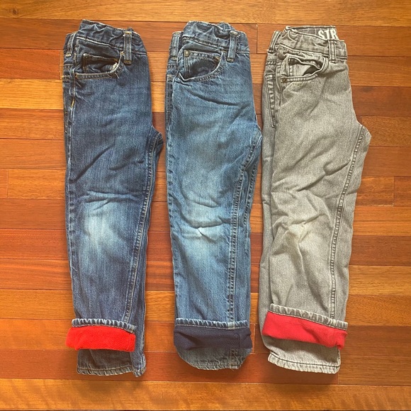 fleece lined denim jeans